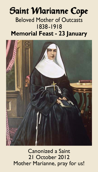 ST MARIANNE COPE PRAYER CARD